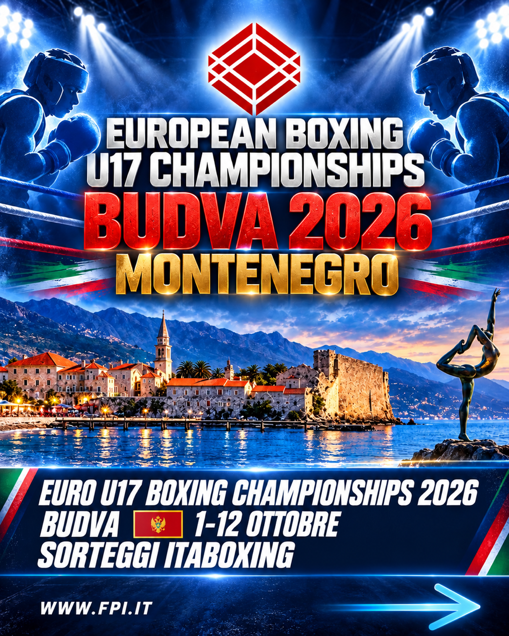 EUROPEI U17 M/F BUVDA 2026 - SORTEGGI E PROGRAMMA MATCH DAY 1 ITABOXING