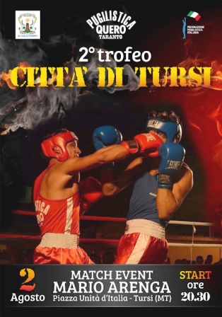 DOMANI 2 AGOSTO IL “SECONDO TROFEO CITTA’ DI TURSI”