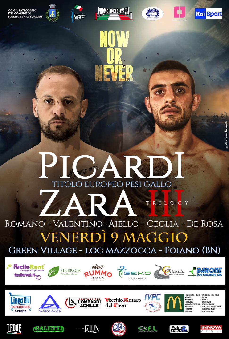 FIGHT WEEK - il PROSSIMO 9 MAGGIO LA SFIDA PICARDI VS ZARA PER L'EUROPEO DEI GALLO - DIRETTA RAISPORT 