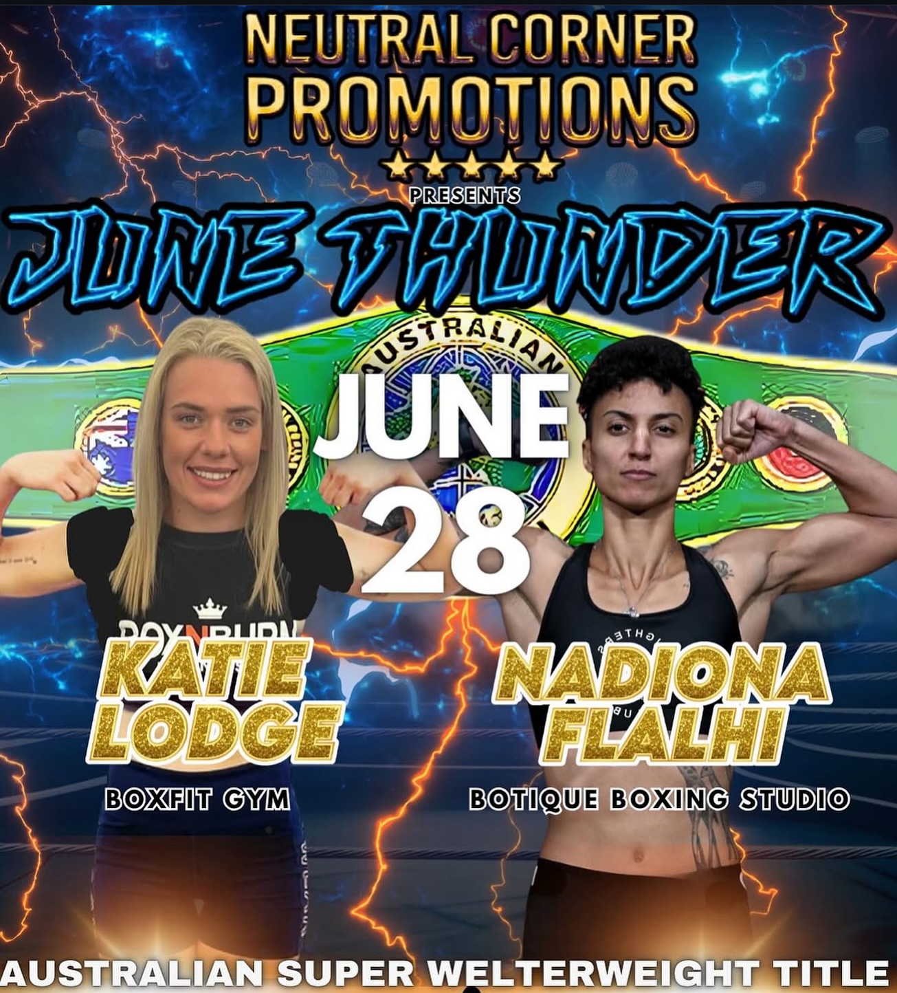 IL PROSSIMO 28 GIUGNO NADIA FLALHI A SYDNEY PER IL TITOLO AUSTRALIANO SUPERWELTER 