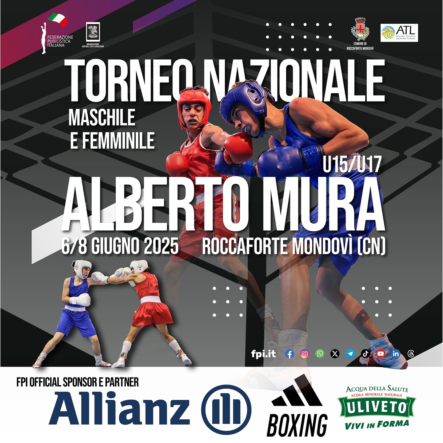Torneo Nazionale M/F U15-U17 "A. Mura" 2025 - ROCCAFORTE MONDOVI' 6-8 GIUGNO 