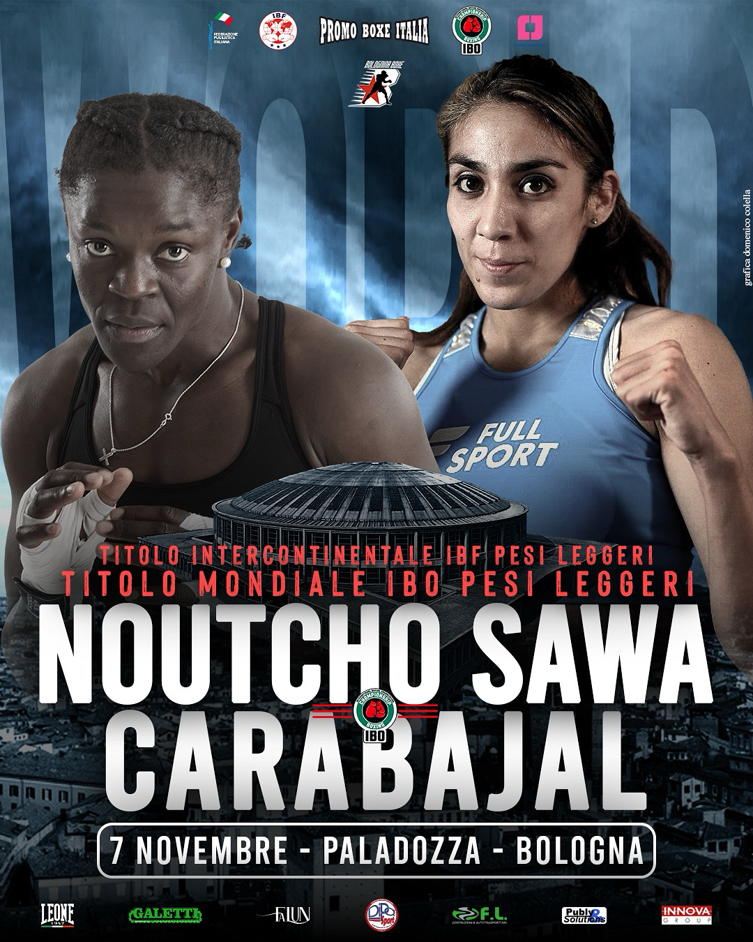 Il 7 Novembre pv a Bologna la sfida Mondiale IBO Leggeri Noutcho vs Carabajal 