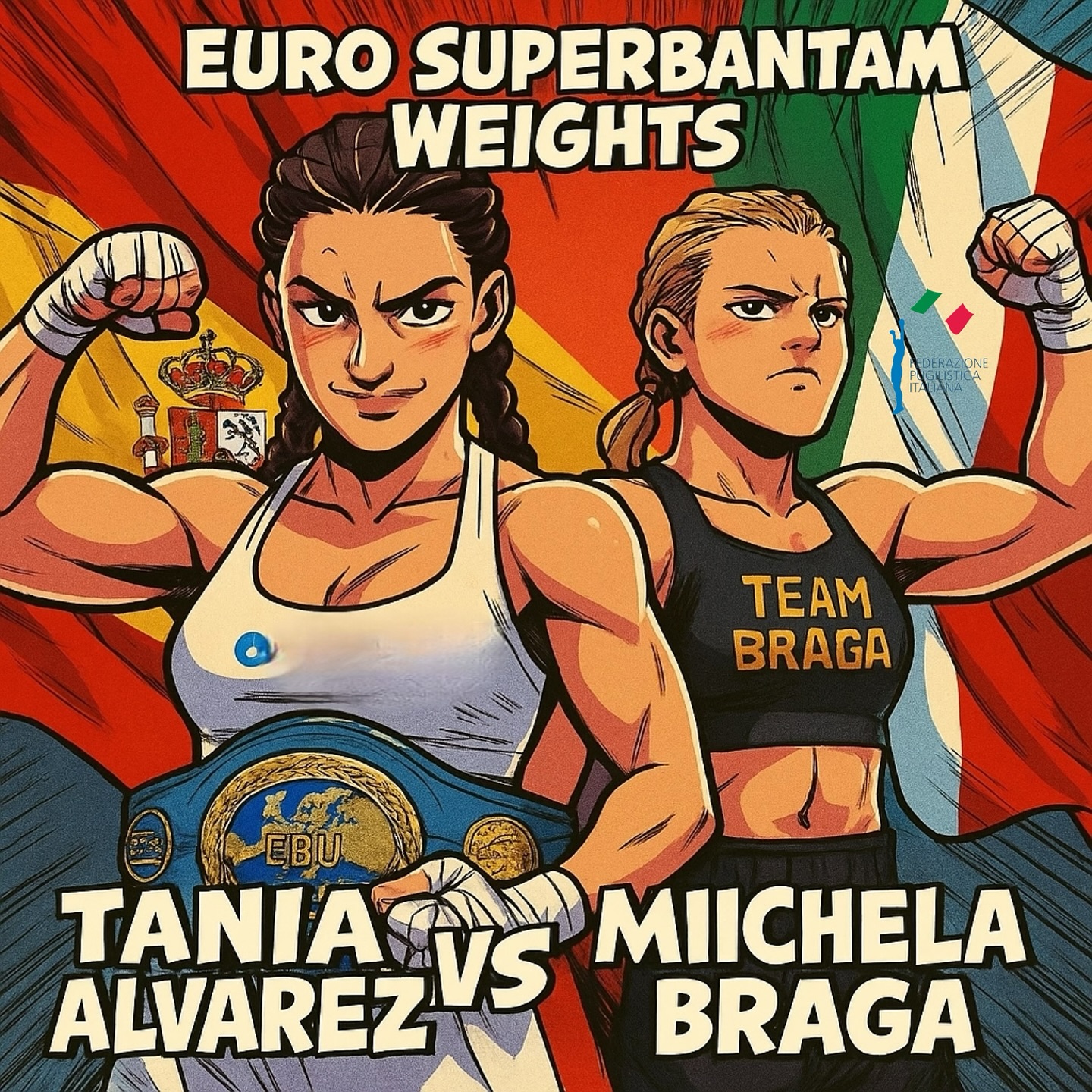 TITOLO EUROPEO SUPERGALLO - MICHELA BRAGA NOMINATA SFIDANTE DELLA CAMPIONESSA TANIA ALVAREZ