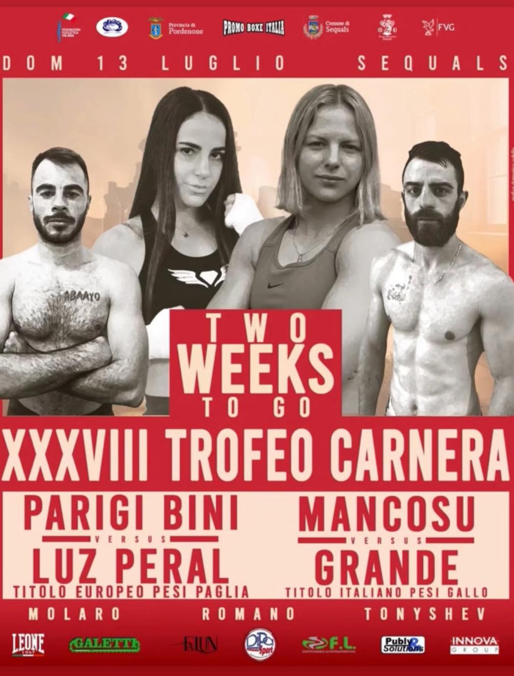 Due settimane al XXXVIII TROFEO PRIMO CARNERA 