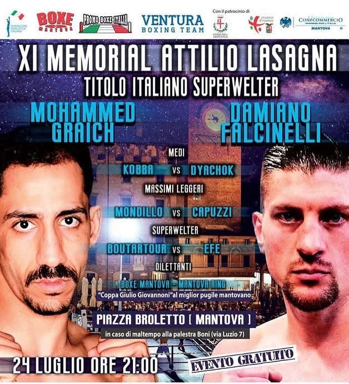 Titolo Italiano Superwelter: Il 24 Luglio a Mantova Graich vs Falcinelli 