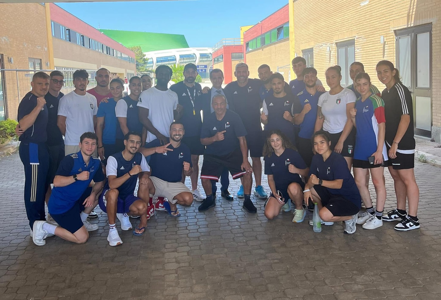 VISITA DEL PRESIDENTE FPI FLAVIO D'AMBROSI AGLI AZZURRI E AZZURRE ELITE IN RITIRO A OSTIA 