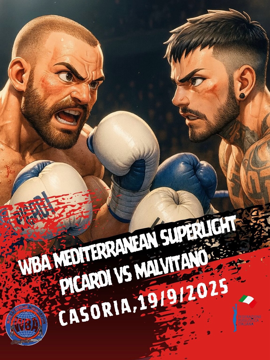 WBA MEDITERRANEO SUPERLEGGERI - IL 19 SETTEMBRE A CASORIA PICARDI VS MALVITANO