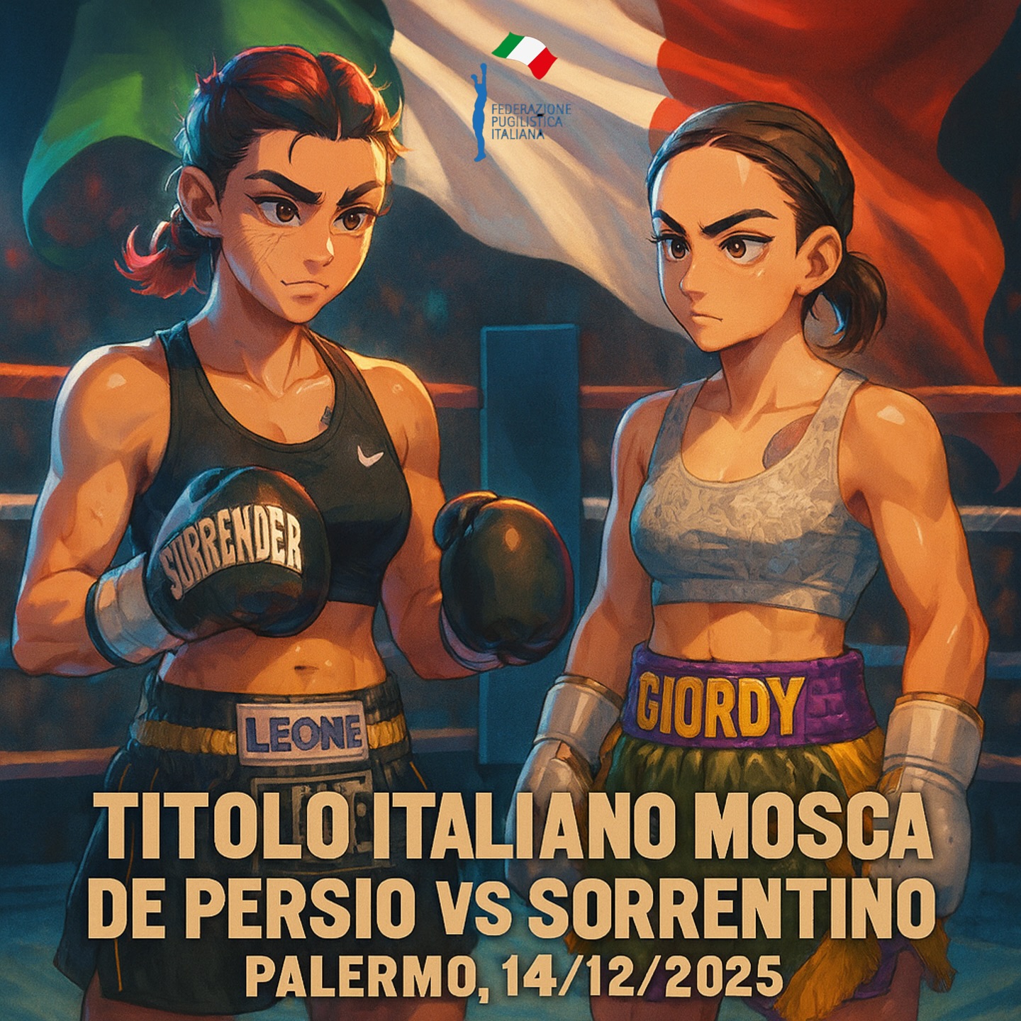 TITOLO ITALIANO PESI MOSCA | IL 14 DICEMBRE PV A PALERMO AURORA DE PERSIO VS GIORDANA SORRENTINO 