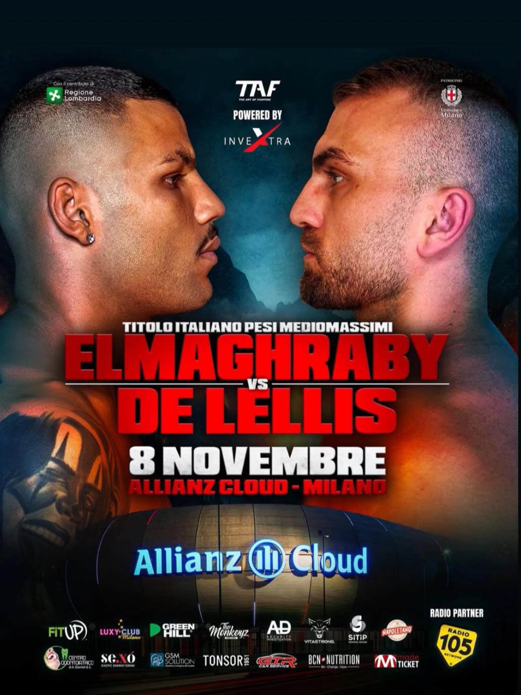 TITOLO ITALIANO MEDIOMASSIMI - Il prossimo 8 Novembre a Milano la sfida El Maghraby vs De Lellis 