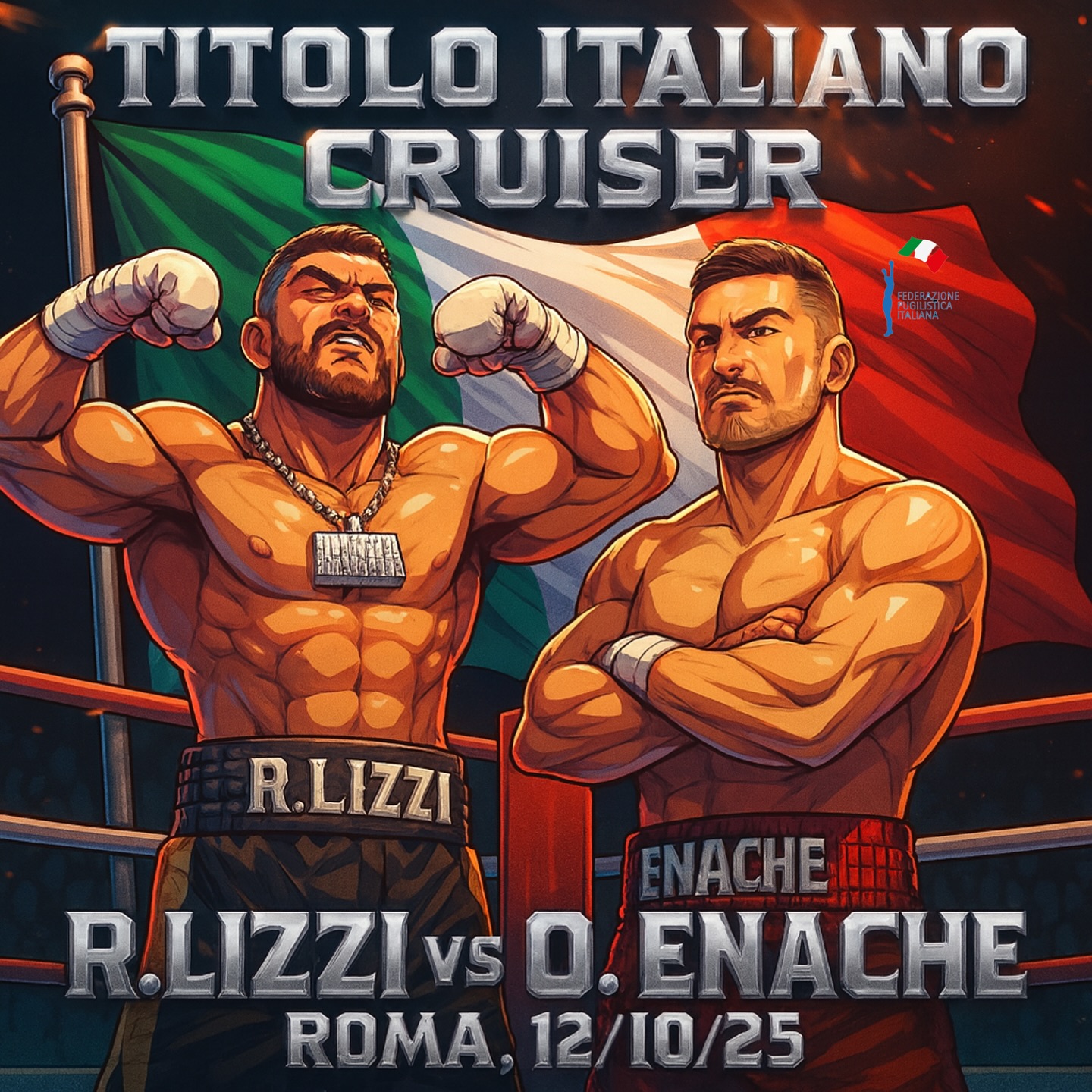 TITOLO ITALIANO CRUISER - IL 12 OTTOBRE PV A ROMA LIZZI VS ENACHE 
