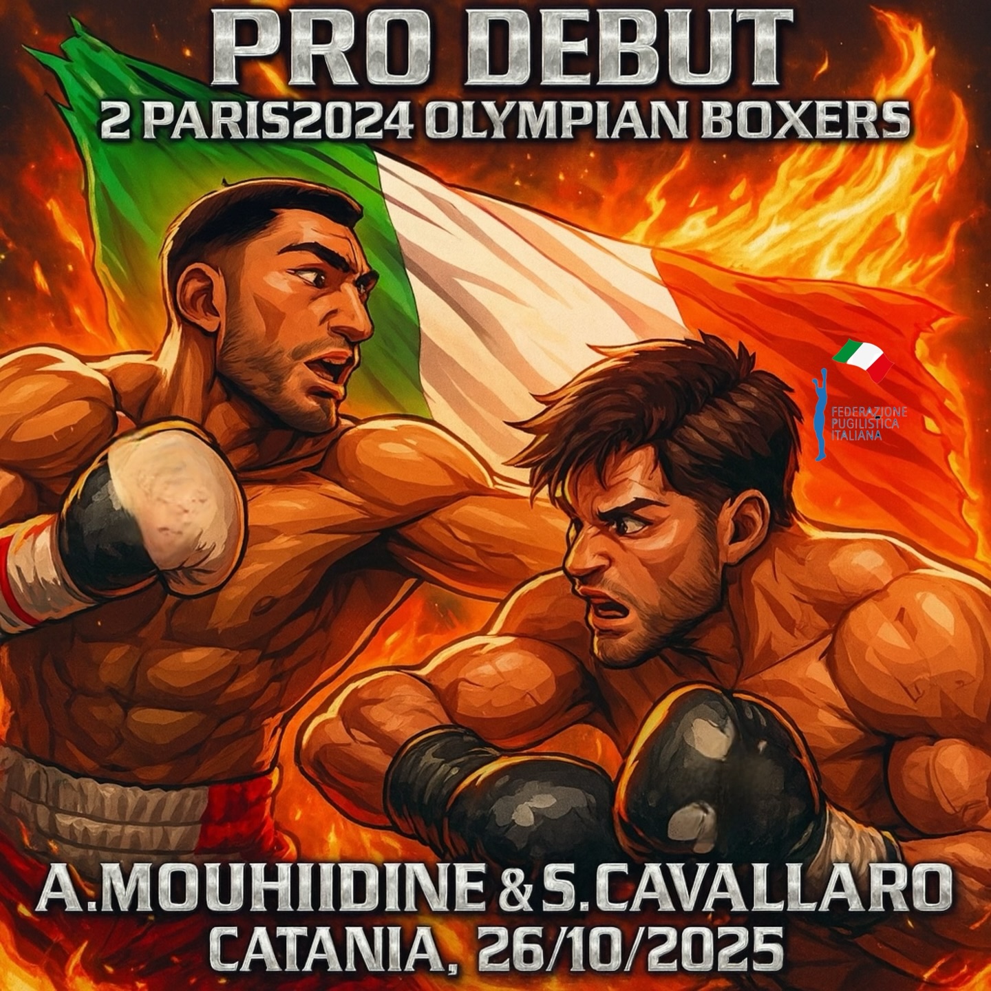 IL 26 ottobre pv a Catania il debutto da Pro di Abbes Mouhiidine e Salvatore Cavallaro 