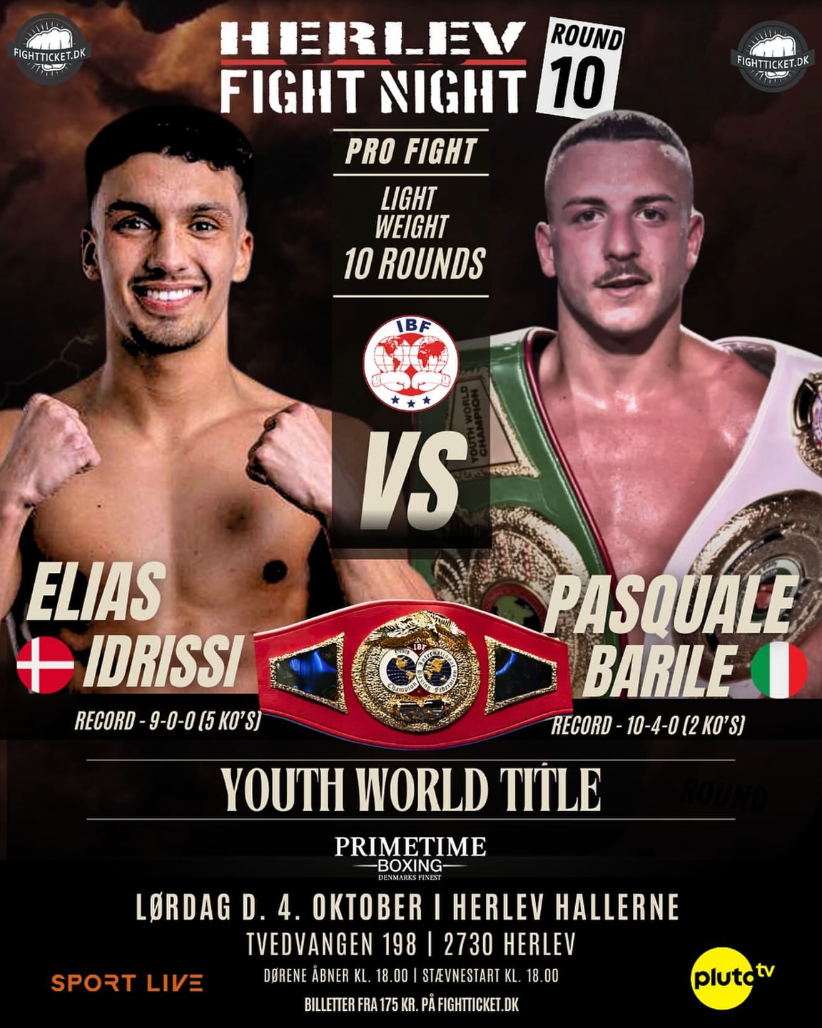 IBF World Youth Pesi Leggeri - Il prossimo 4/10 in Danimarca la sfida Idrissi vs Barile 