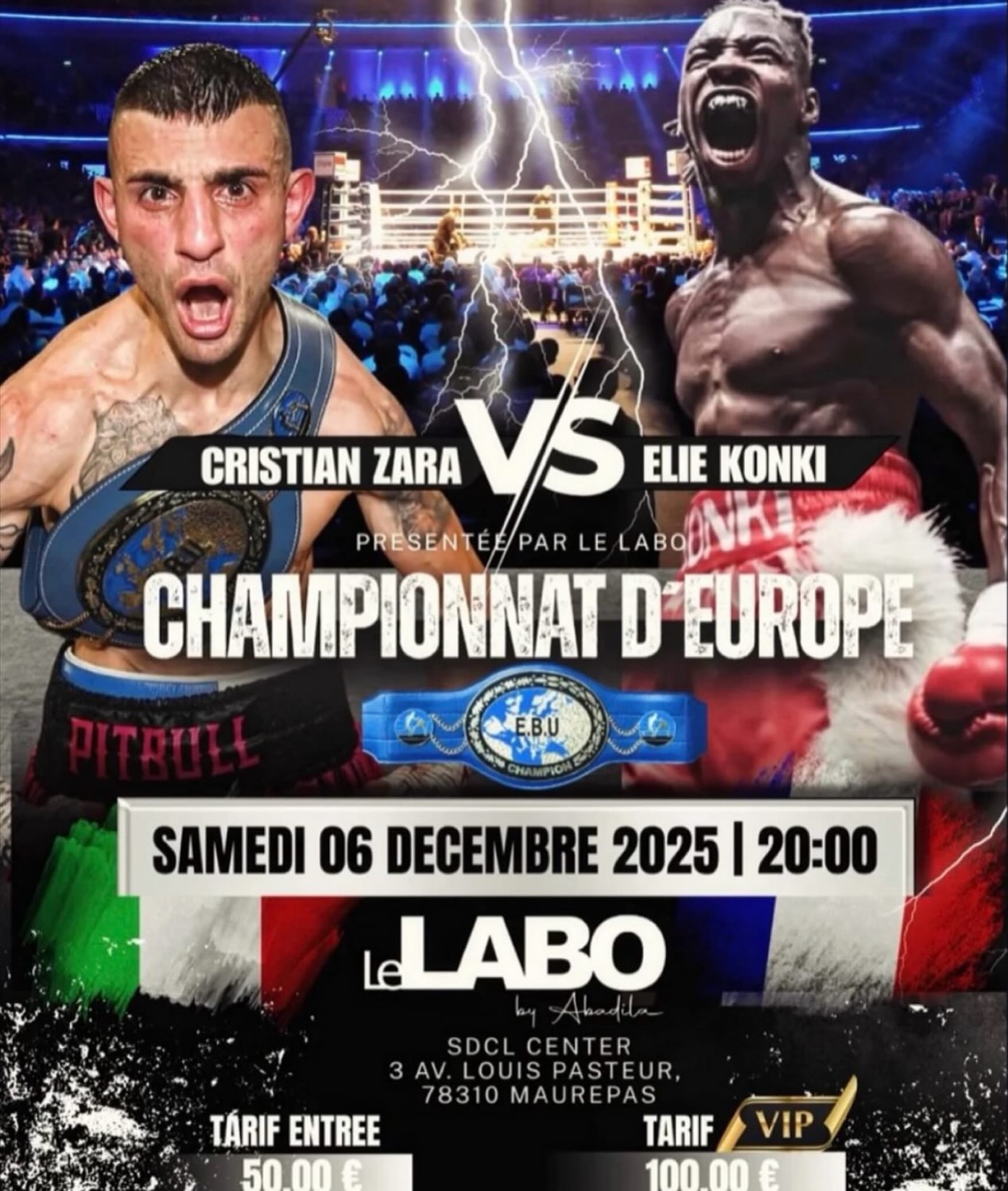 EUROPEO PESI GALLO - A MAUREPAS (FRANCIA) IL 6 DICEMBRE ZARA VS KONKI 