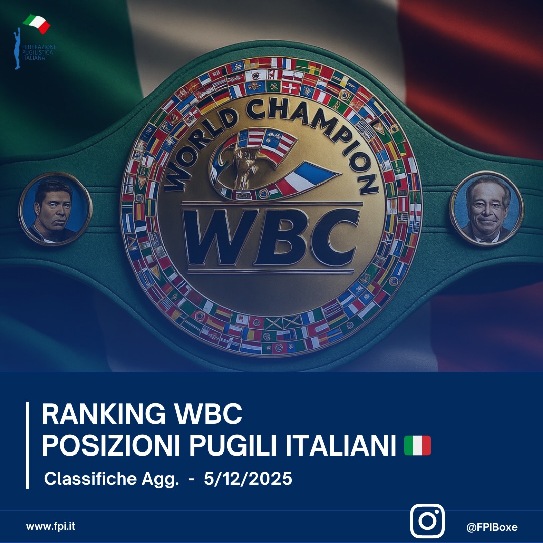 RANKING WBC DICEMBRE 2025 - 18 I BOXER ITALIANI NELLE CLASSIFICHE MONDIALI