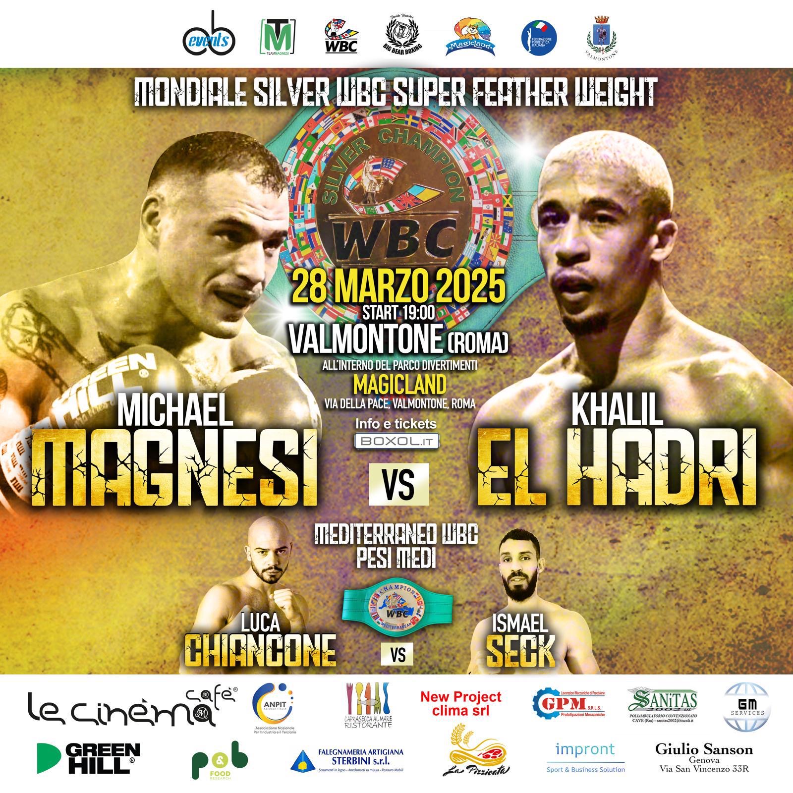 Il 28 Marzo al MagicLand di Valmontone gran serata con due Corone WBC in palio 