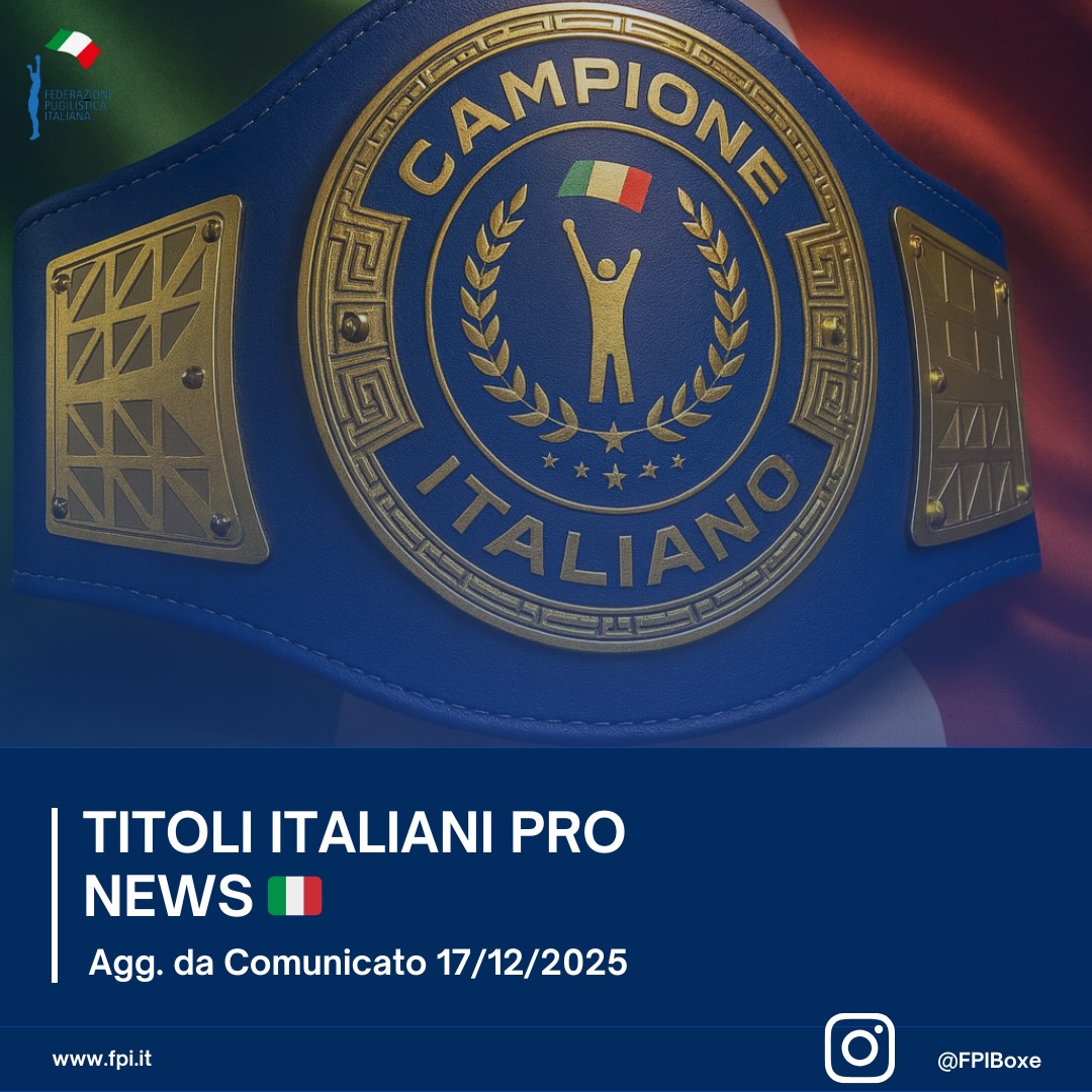 TITOLI ITALIANI NOVITA'       AGGIORNAMENTO DA COMUNICATO SETTORE PRO 17/12/2025