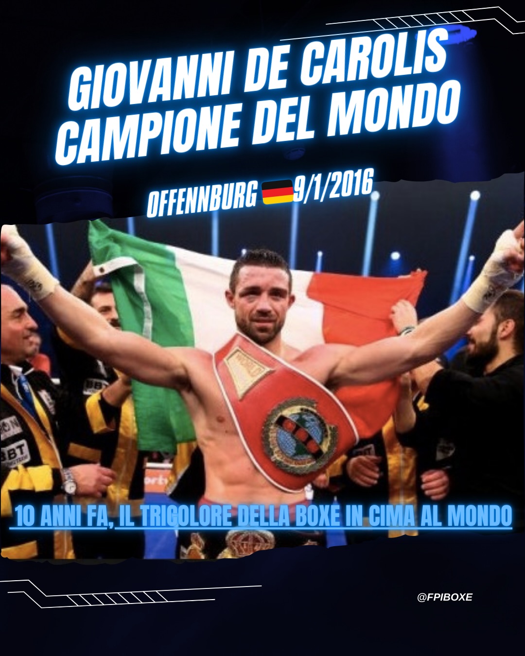 10 ANNI FA IL TRIONFO MONDIALE WBA DI GIOVANNI DE CAROLIS 