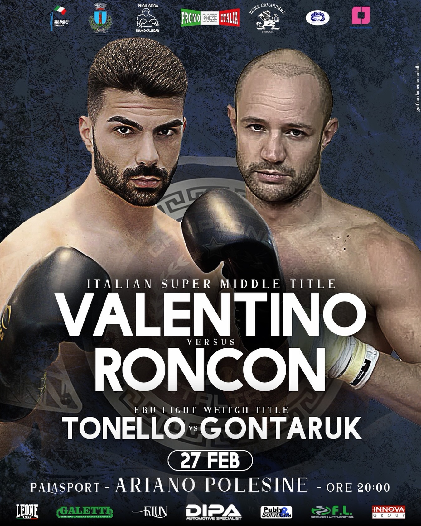 TITOLO ITALIANO SUPERMEDI | IL PROSSIMO 27 FEBBRAIO LA SFIDA VALENTINO VS RONCON 