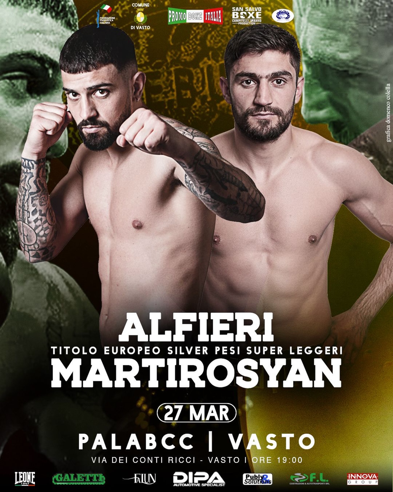 TITOLO EBU SILVER SUPERLEGGERI | IL 27 MARZO A VASTO ALFIERI VS MARTIROSYAN 