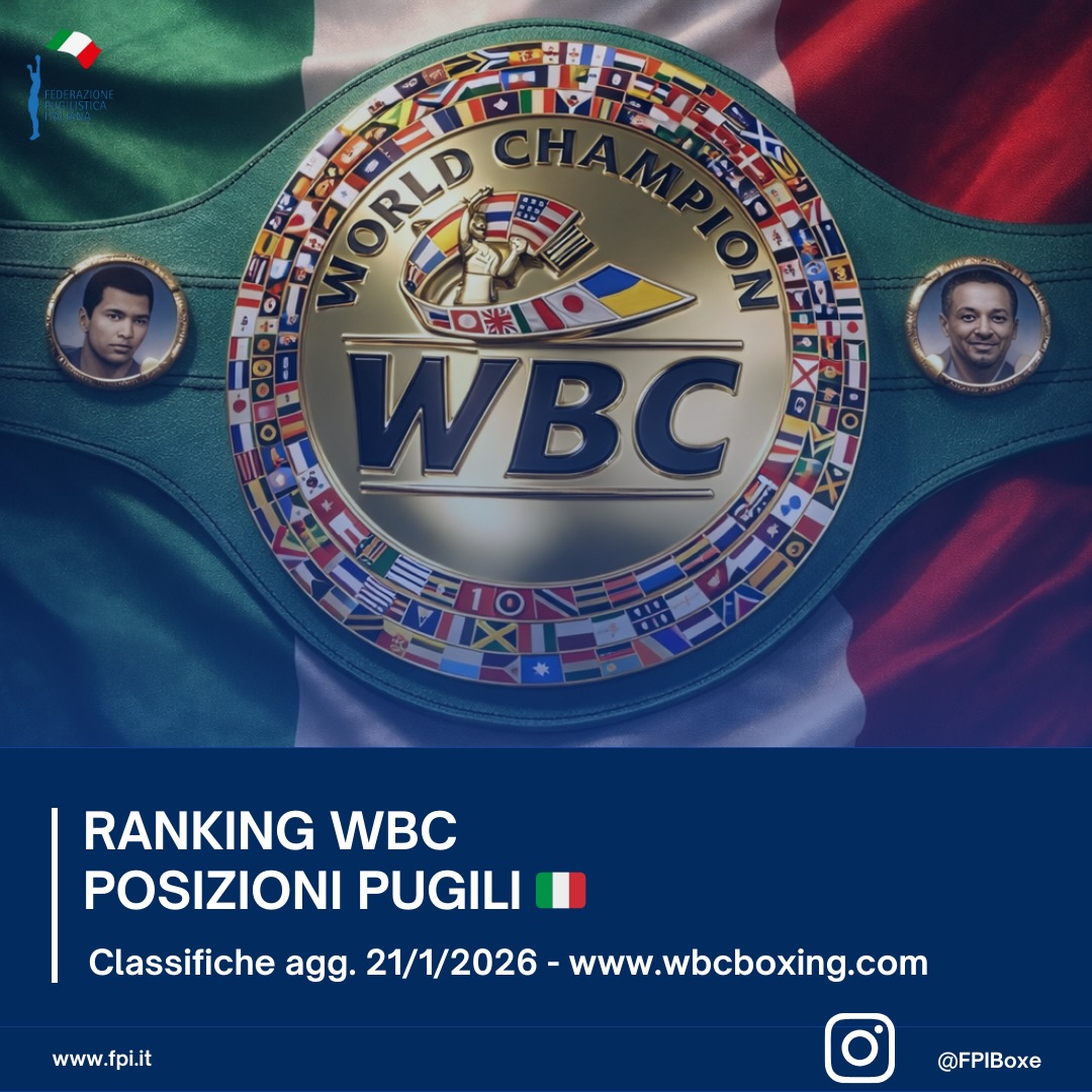 RANKING WBC GENNAIO - 18 I BOXER ITALIANI NELLE CLASSIFICHE MONDIALI