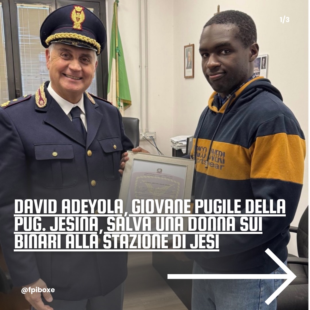 David Adeyola, giovane pugile della Pug. Jesina, salva una donna sui binari alla stazione di Jesi 