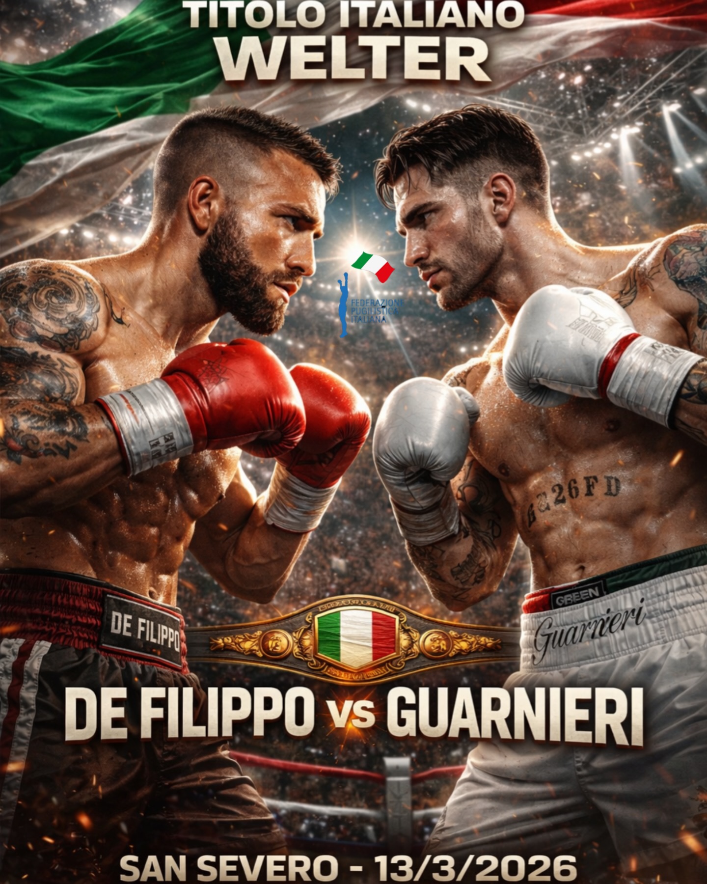 Titolo Italiano Welter | Il PROSSIMO 13 MARZO a SAN SEVERO DE FILIPPO VS GUARNIERI 