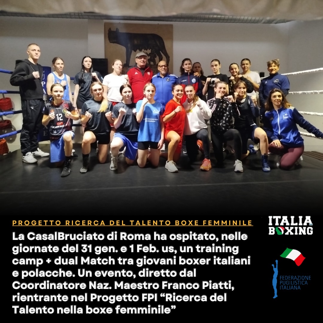 PROGETTO RICERCA DEL TALENTO BOXE FEMMINILE 2026 - PRIMO RADUNO A ROMA 