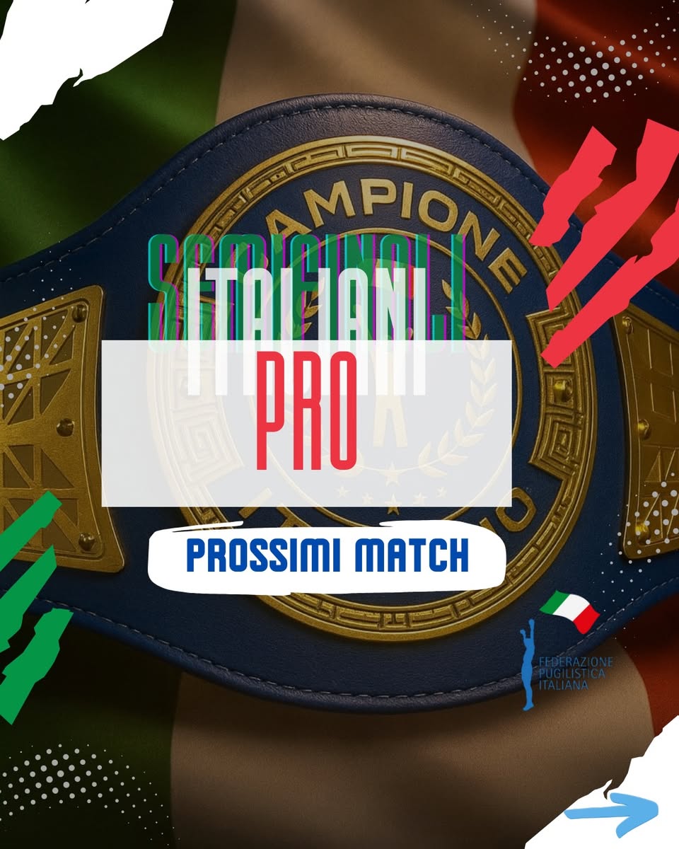 Calendario match prossime Semifinali per Titoli Italiani Pro