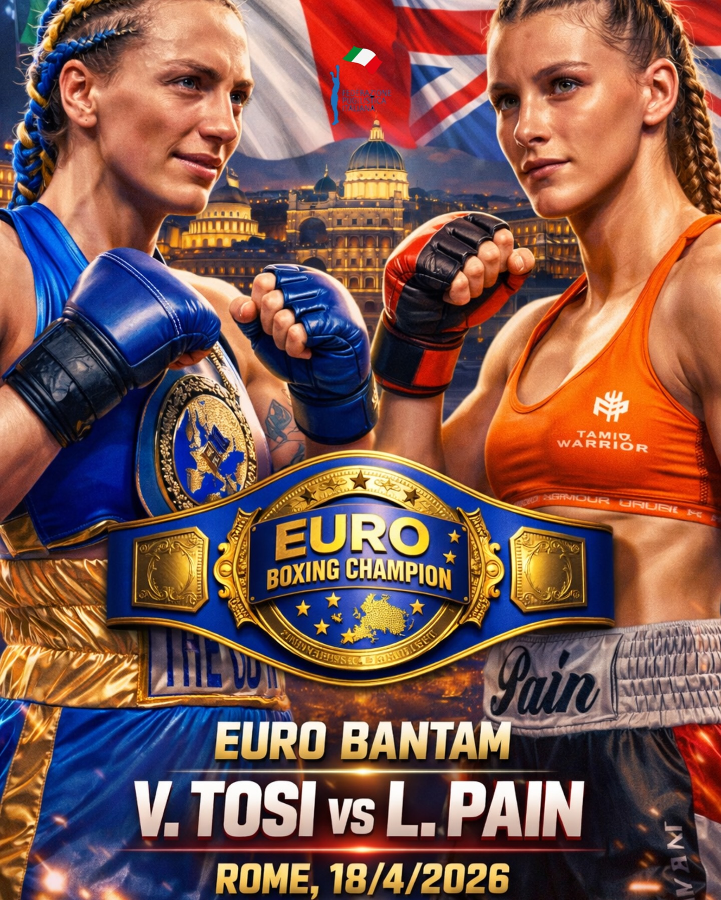 TITOLO EUROPEO PESI GALLO | IL 18 APRILE A ROMA VERONICA TOSI VS LAURA PAIN 