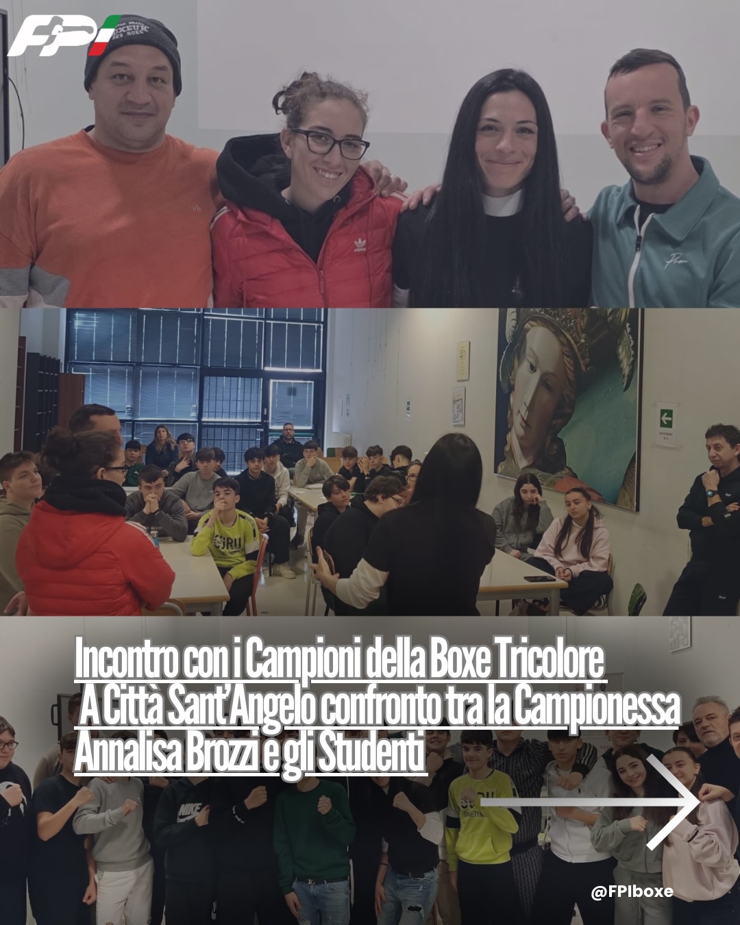Incontro tra la Campionessa e Ambassador FPi Annalisa Brozzi e gli Studenti di un Liceo Sportivo a Città Sant'Angelo