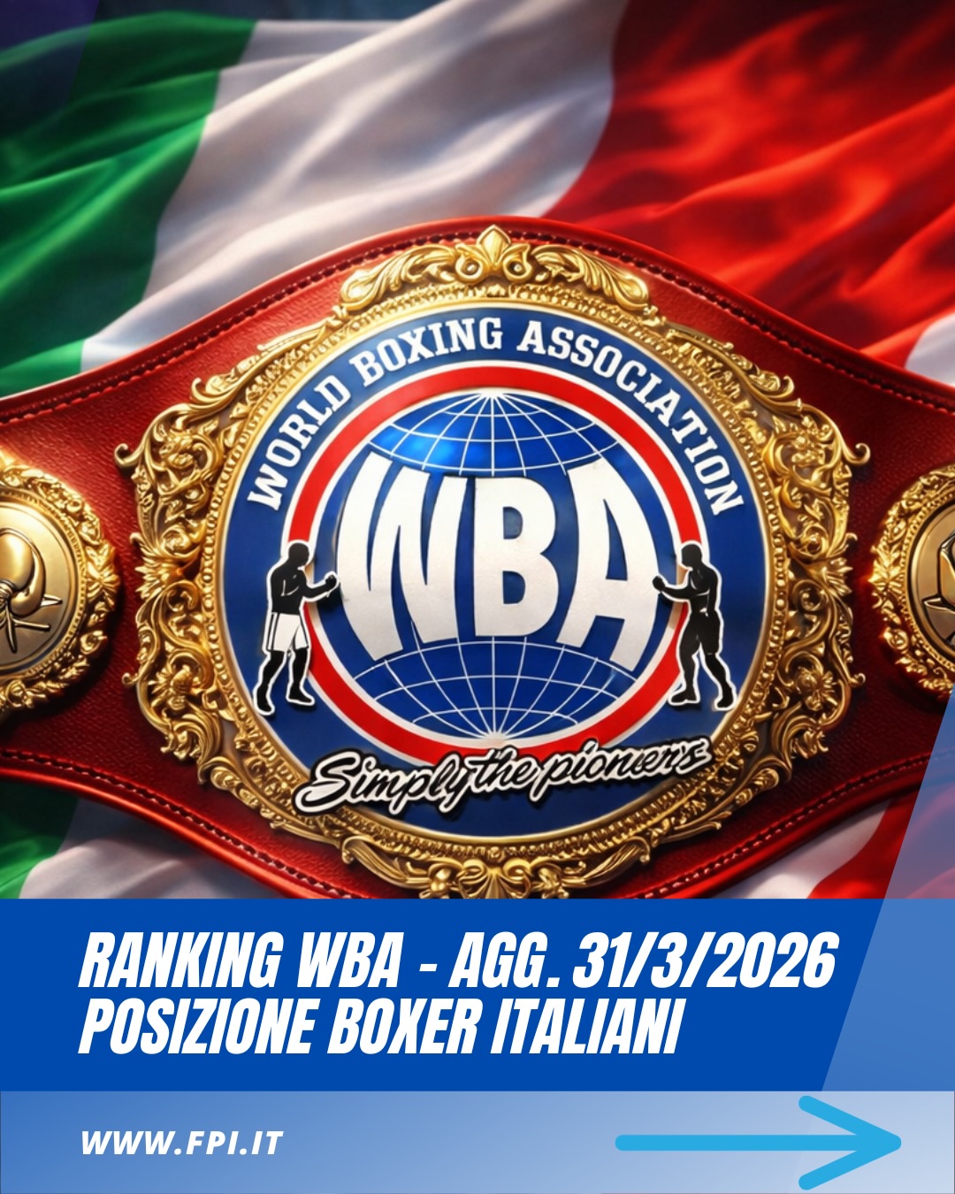 Ranking WBA - POSIZIONE BOXER ITALIANI E ITALIANE AGG. 31/3/2026