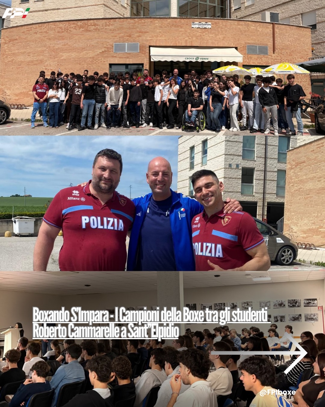 Boxando s'impara - ROBERTO CAMMARELLE TRA GLI STUDENTI DI SANT'ELPIDIO 