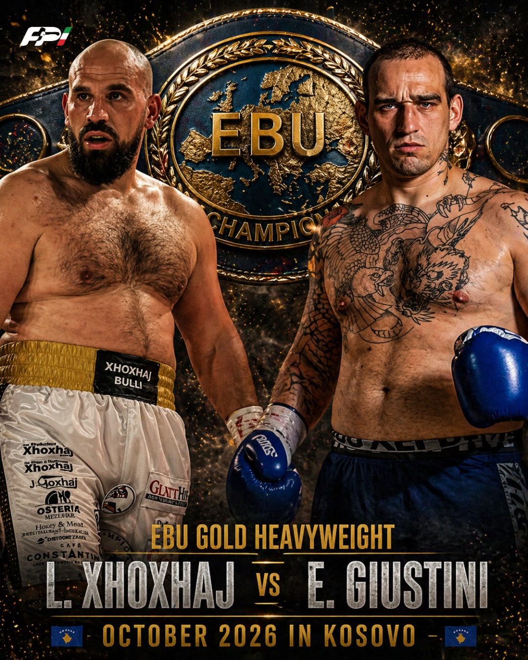 TITOLO EUROPEO PESI MASSIMI | IL PROSSIMO OTTOBRE IN KOSOVO GIUSTINI VS XHOXHAJ