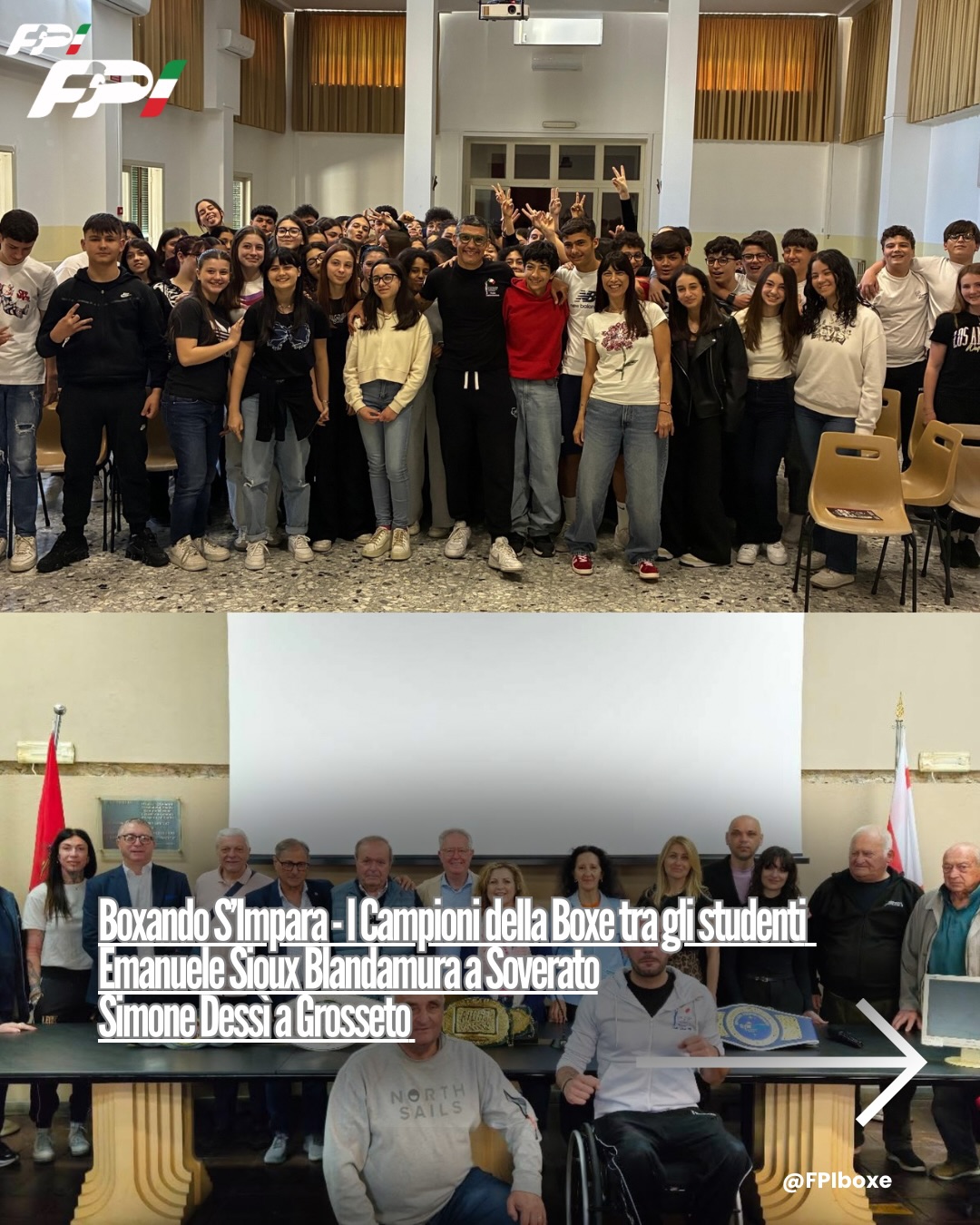 Boxando s'impara - EMANUELE SIOUX BLANDAMURA TRA GLI STUDENTI DI SOVERATO, SIMONE DESSi' TRA QUELLI DI GROSSETO