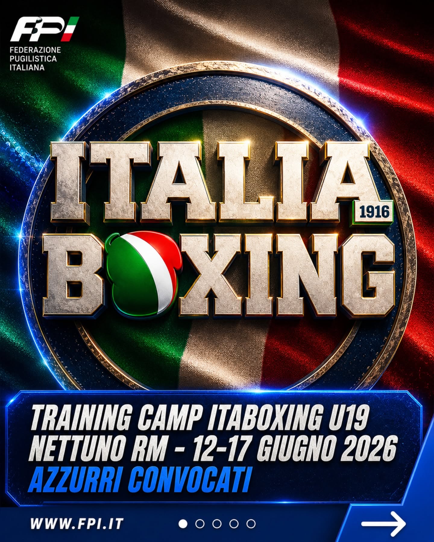 CONVOCAZIONI AZZURRI U19 - TRAINING CAMP NETTUNO 12-17 GIUGNO PV