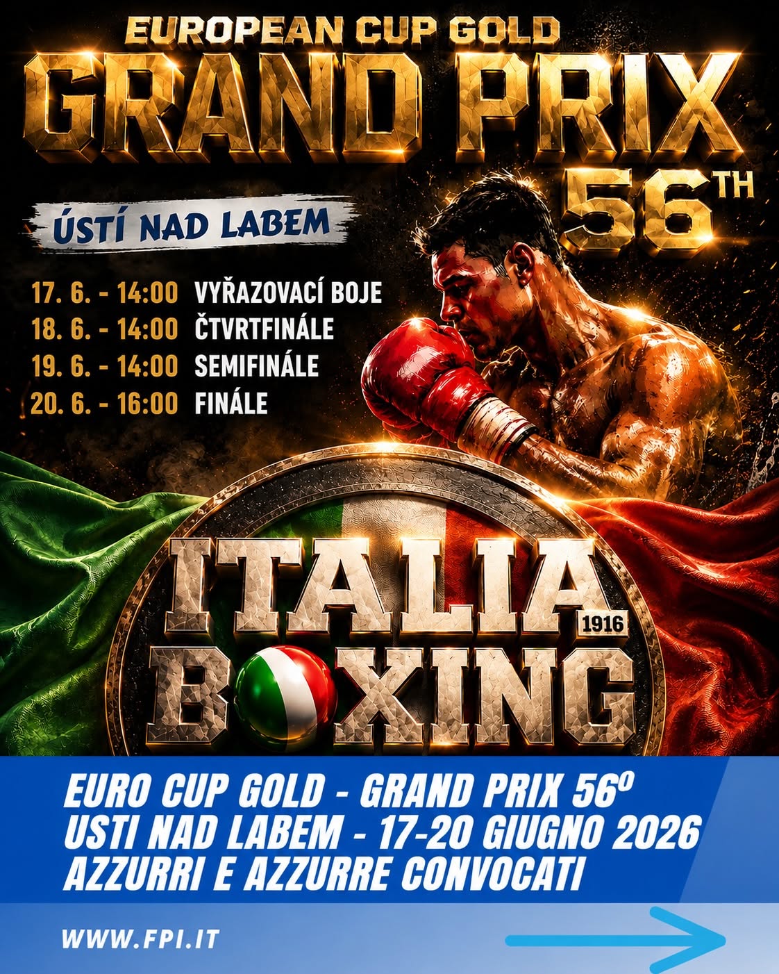 EURO GOLD 56° GRAND PRIX USTI NAD LABEM | 6 AZZURRI E 5 AZZURRE CONVOCATI 