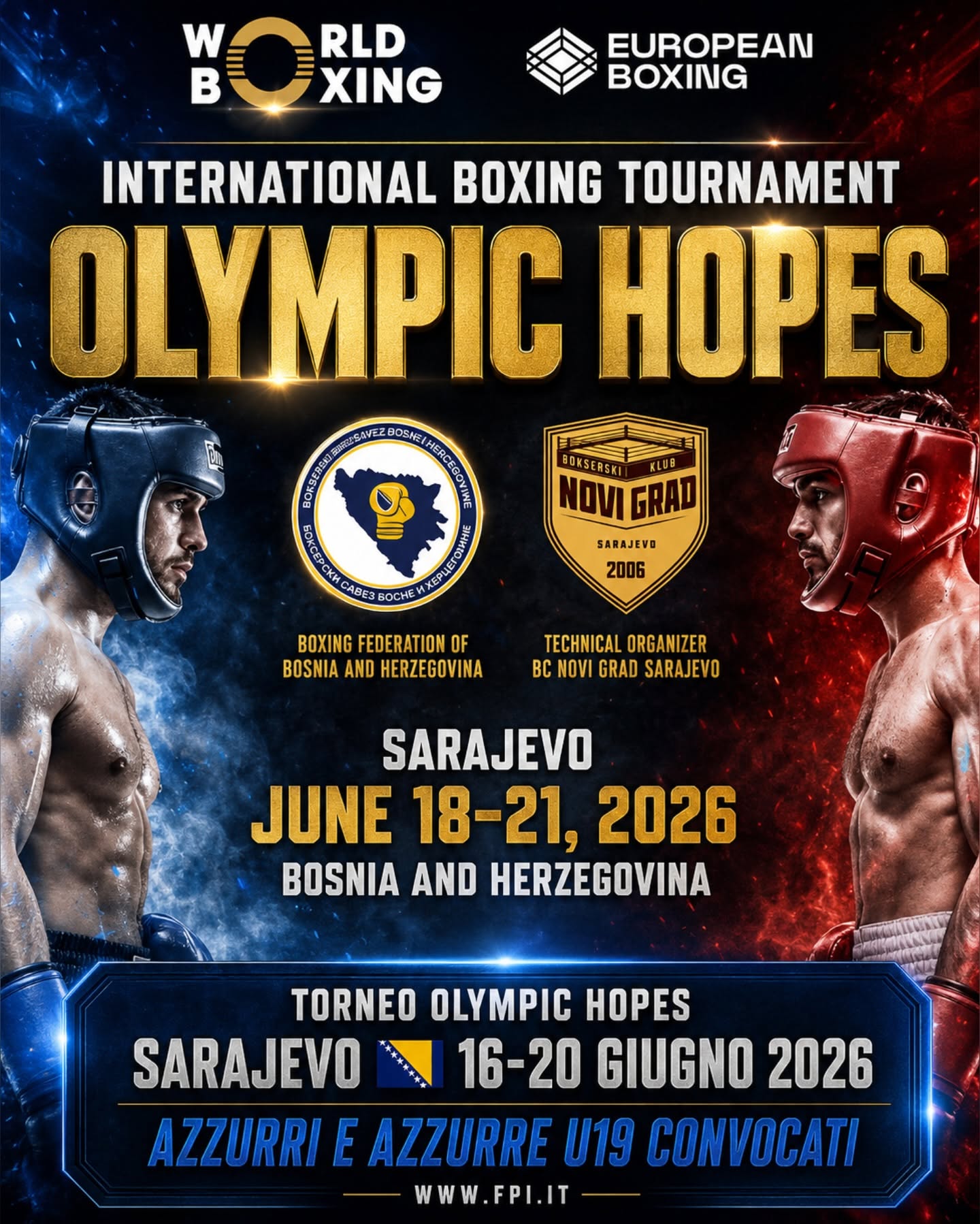 Torneo Olympic Hopes 2026 - Gli Azzurri e Azzurre U19 convocati 