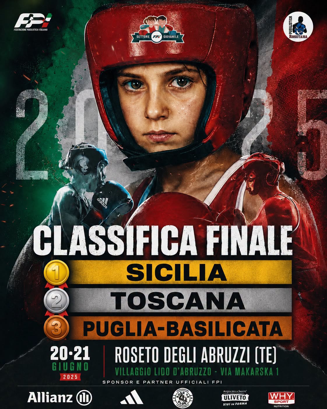 COPPA ITALIA GIOVANILE 2026 - TROFEO PINO GHIRLANDA - A ROSETO DEGLI ABRUZZI VINCE LA SICILIA DAVANTI A TOSCANA E PUGLIA BASILICATA