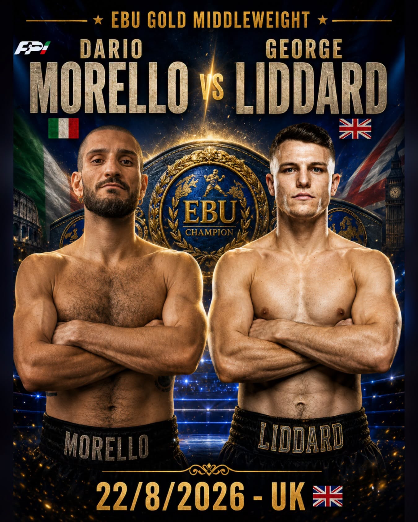 EUROPEO PESI MEDI - IL PROSSIMO 22 AGOSTO IN UK LA SFIDA MORELLO VS LIDDARD