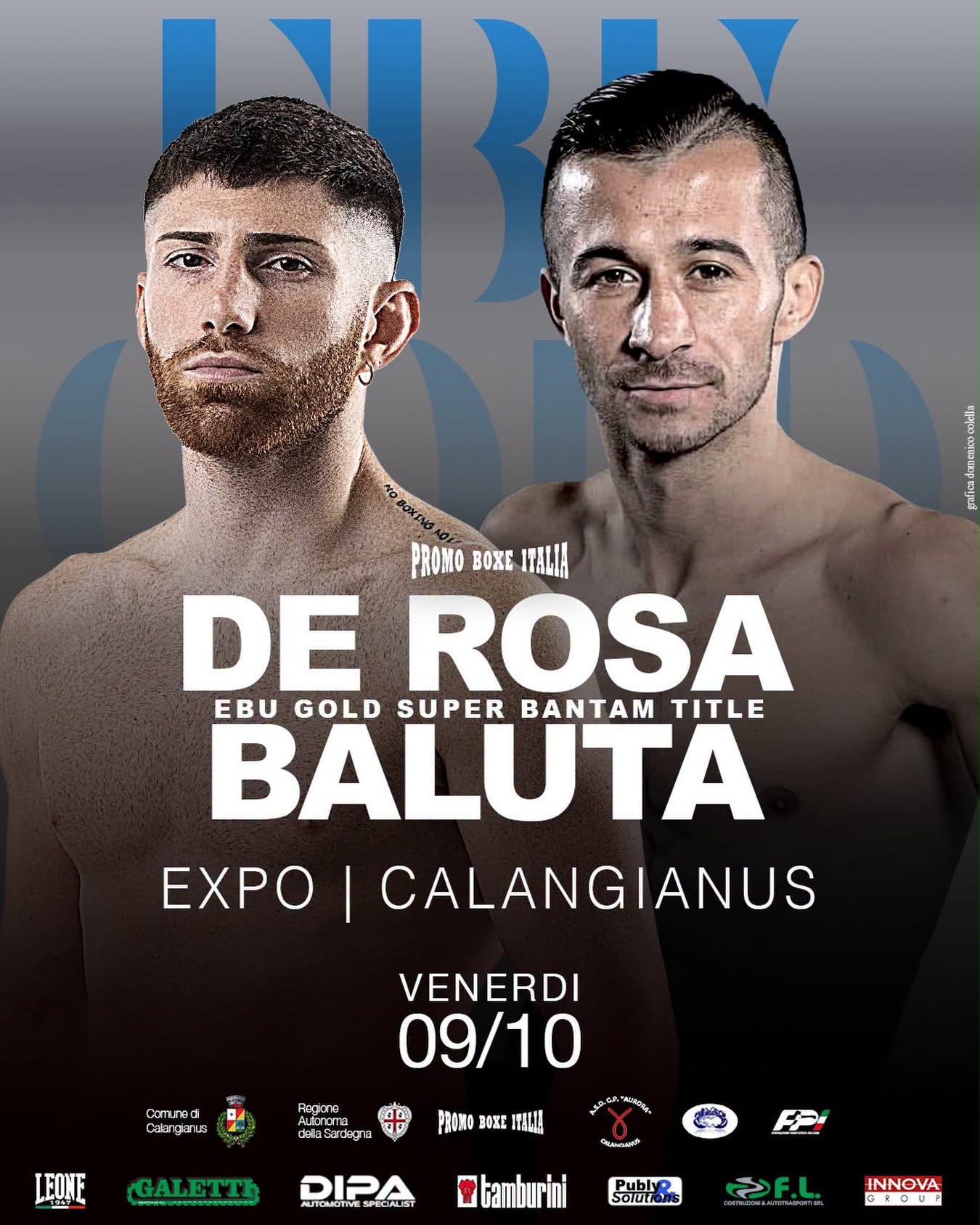 Titolo Europeo Supergallo - Il 9 ottobre pv a Calangianus la sfida De Rosa vs Baluta 