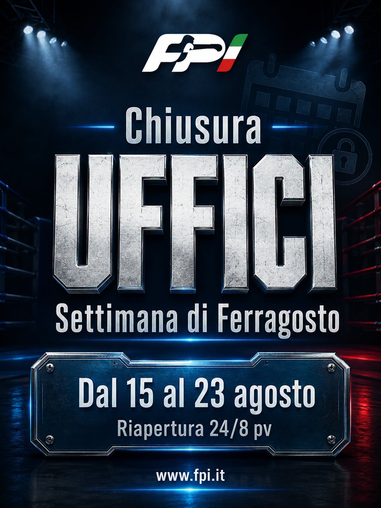 CHIUSURA UFFICI FEDERALI PER SETTIMANA FERRAGOSTO 2026
