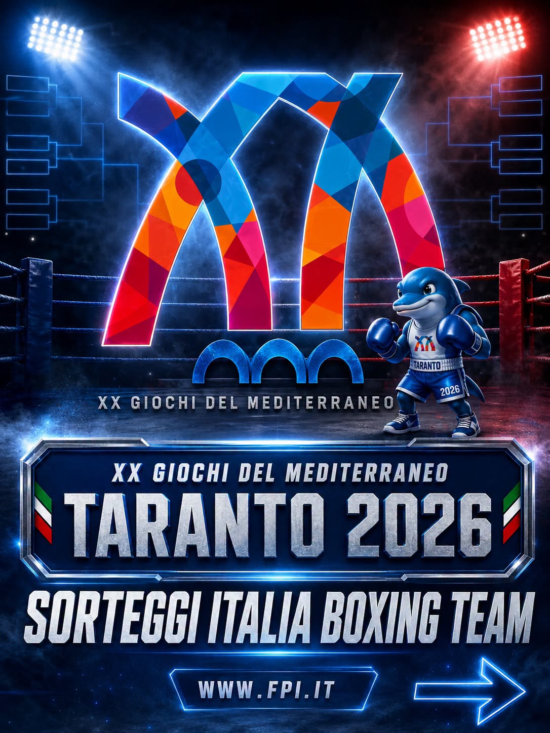 XX Giochi del Mediterraneo - TARANTO 2026 - SORTEGGI ITALIA BOXING TEAM 