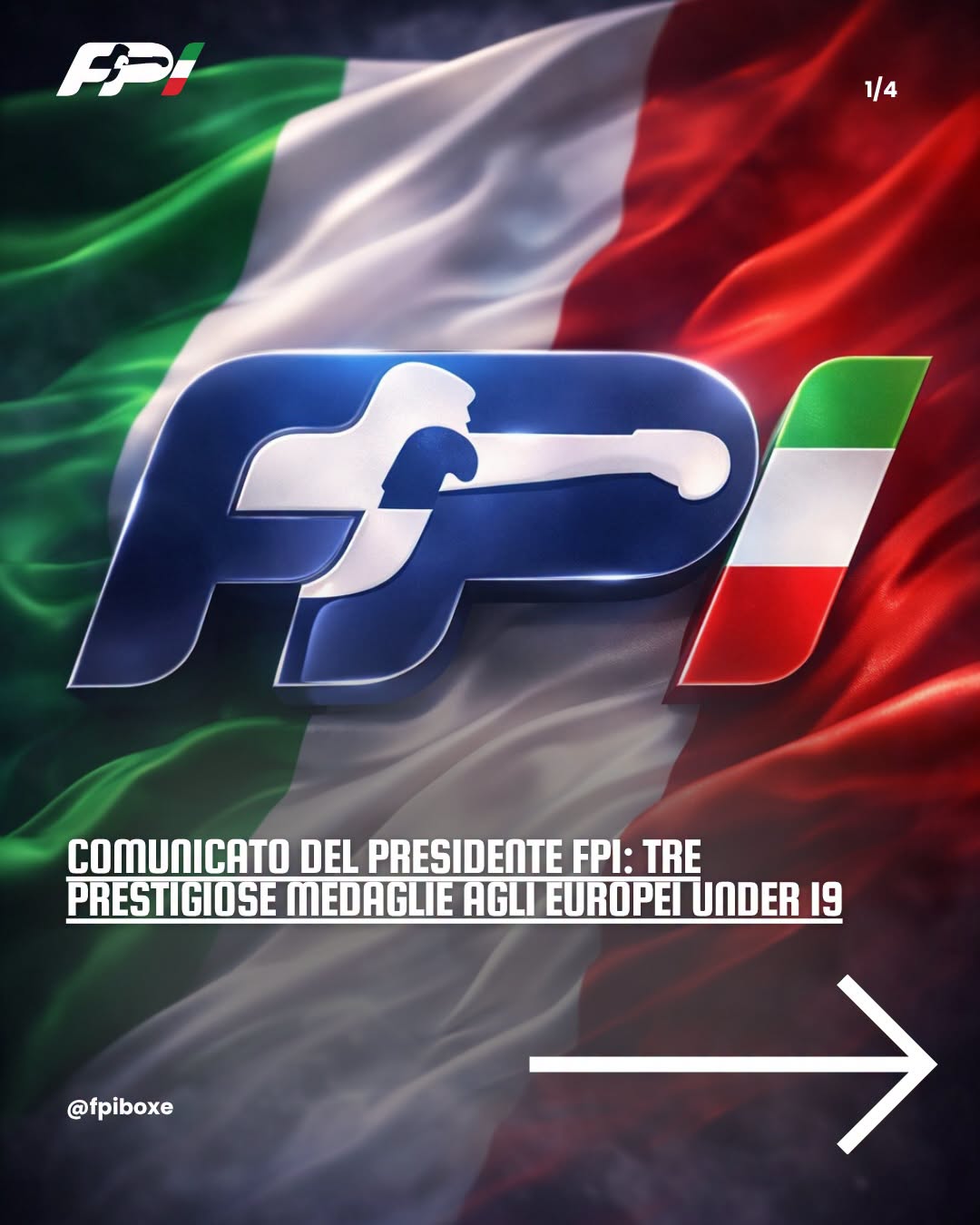 COMUNICATO DEL PRESIDENTE FPI FLAVIO D'AMBROSI - Tre prestigiose medaglie agli Europei Under 19