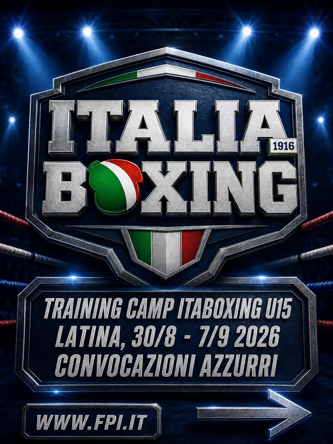 TRAINING CAMP AZZURRI U15 LATINA 30/8 7/9 - LE CONVOCAZIONI DEL RT PATRIZIO OLIVA