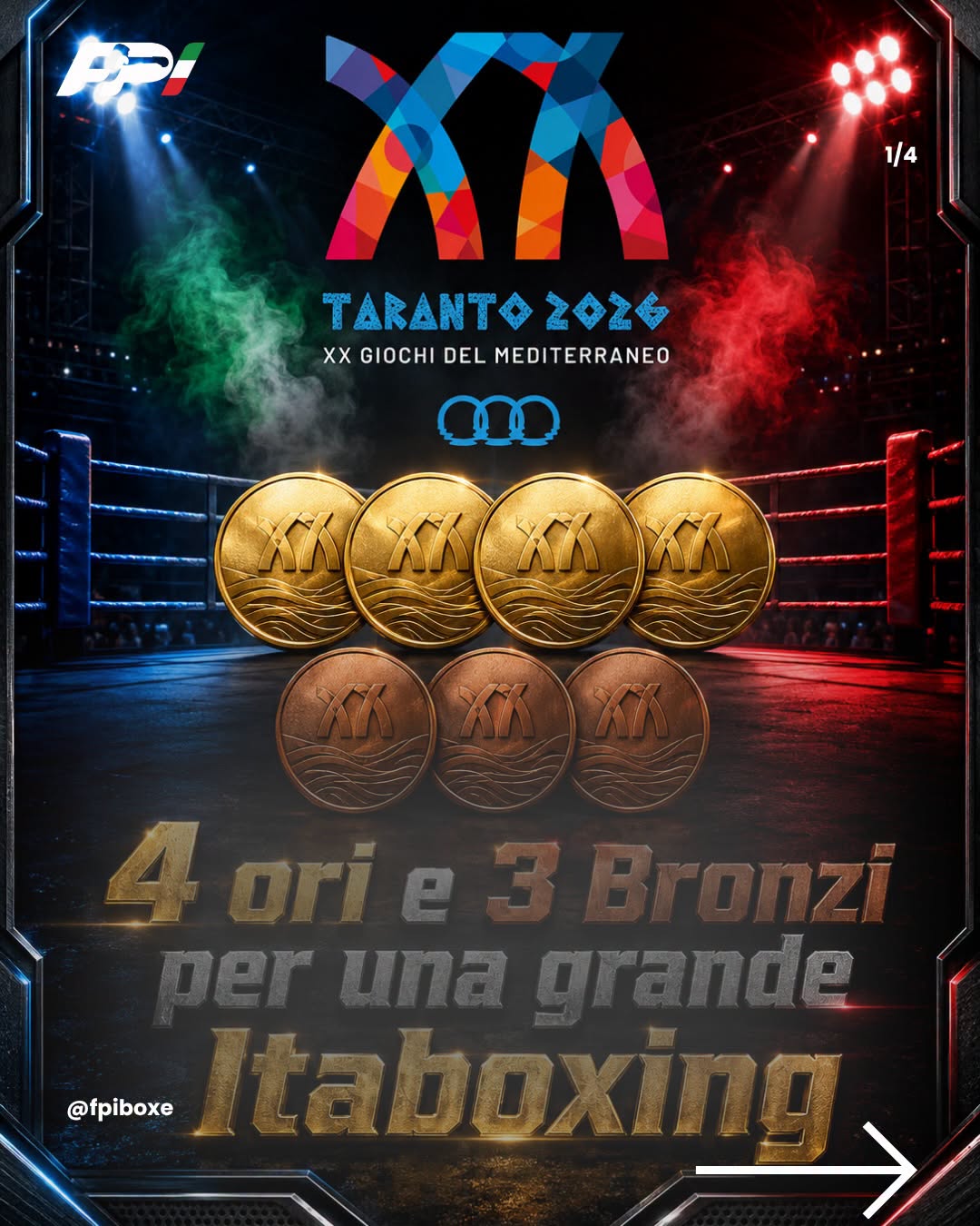 COMUNICATO DEL PRESIDENTE FPI FLAVIO D'AMBROSI - Giochi del Mediterraneo. Buona la prestazione dei pugili Azzurri