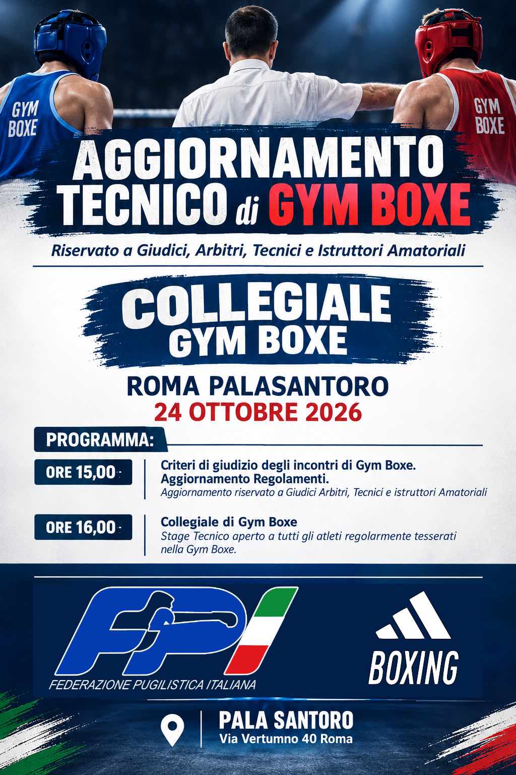 Aggiornamento Tecnico e Collegiale GYM BOXE – Roma, 24 ottobre 2026