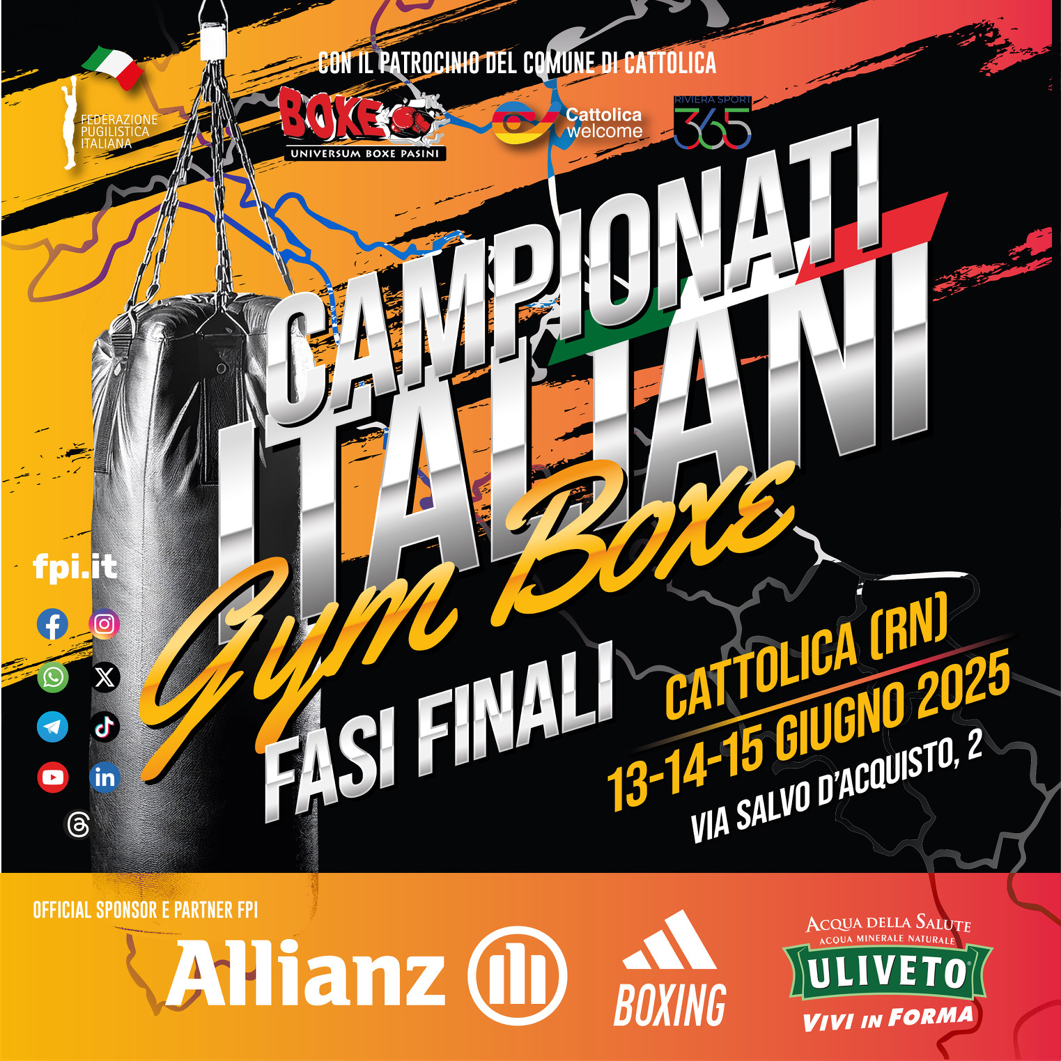 A CATTOLICA LE FASI FINALI DEI CAMPIONATI ITALIANI GYM BOXE 2025 
