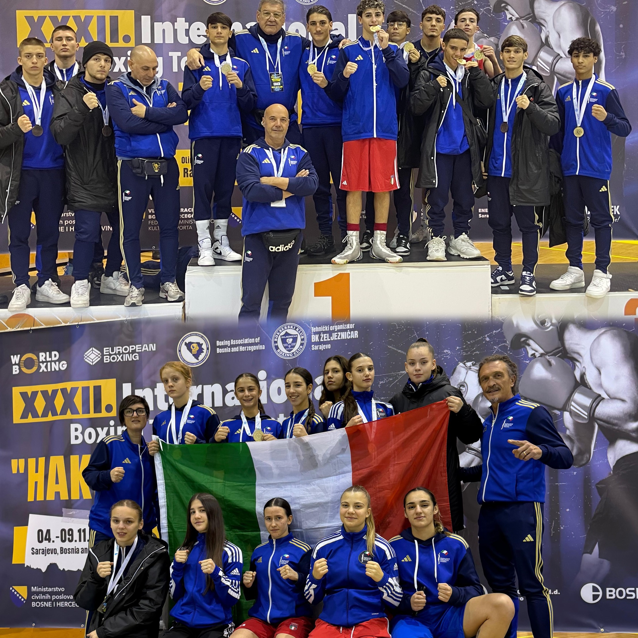 Torneo Internazionale HAKIJA TURAJLIĆ - 9 ori, 8 Argenti e 5 Bronzi PER ITABOXING 