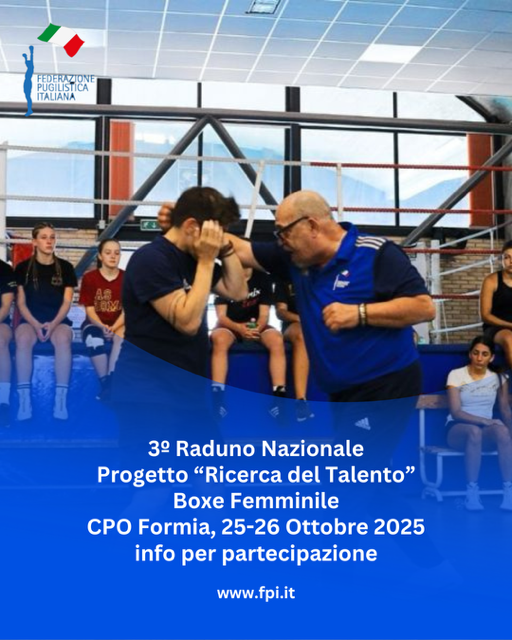 Progetto “Ricerca del Talento 2025” – Raduno Nazionale FEMMINILE QUALIFICA ALLIEVE, FORMIA 25-26 Formia PV - INFO E DETTAGLI PARTECIPAZIONE