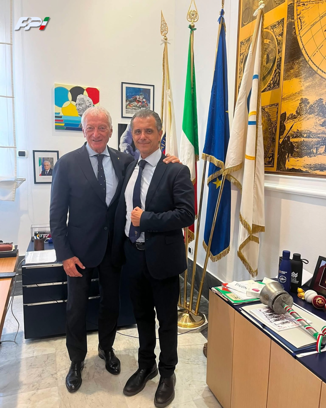 Incontro tra Il Presidente FPI Flavio D’Ambrosi e il Presidente CONI Luciano Buonfiglio